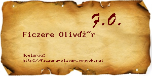 Ficzere Olivér névjegykártya