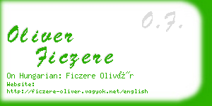 oliver ficzere business card